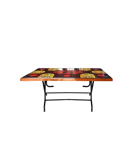 RFL Polypropylene Runner Printed 6 Seated Deco Table – Sandal Wood